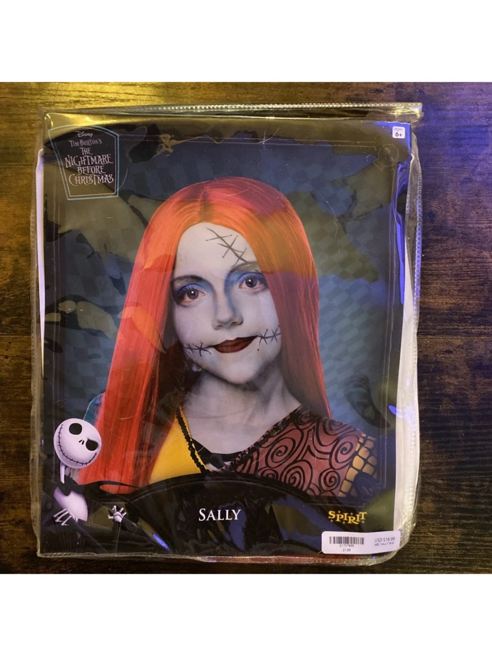 NEW Spirit Halloween Disney Nightmare Before Christmas Costume Sally Red Wig